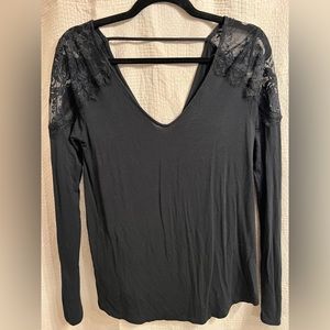 American eagle outfitters side lace shoulder top